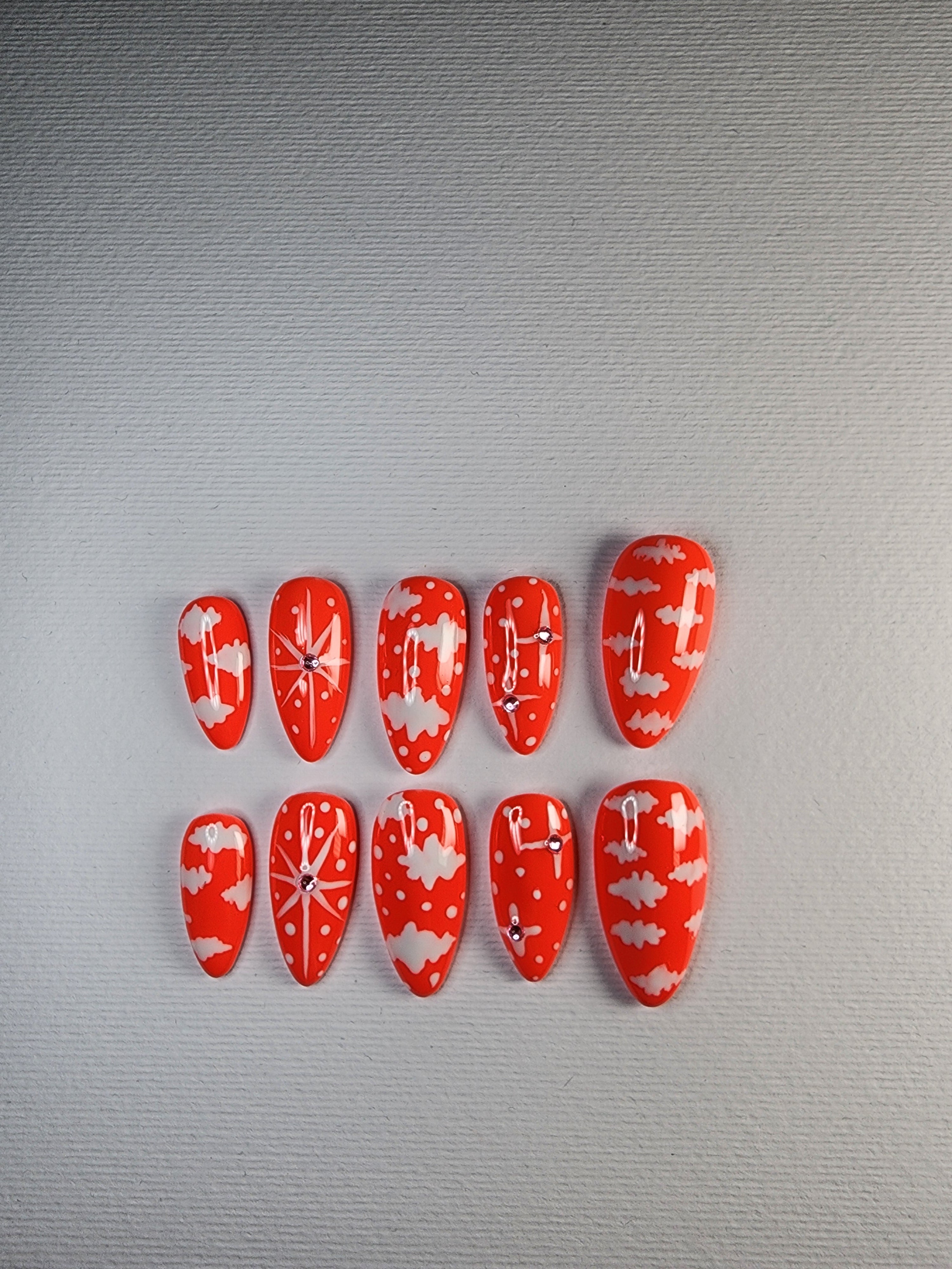 Summer Clouds Press on Nails